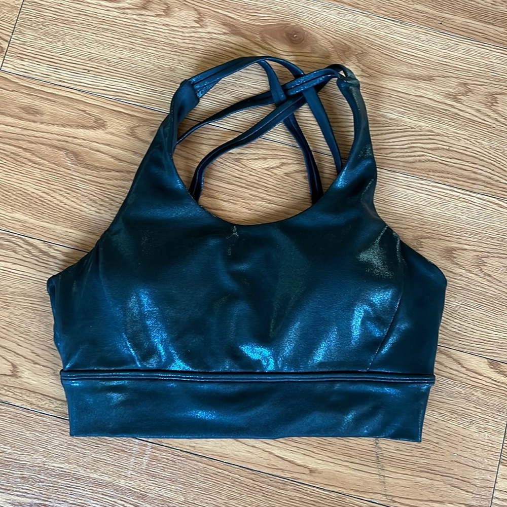 Hydrographic Black Sports Bra